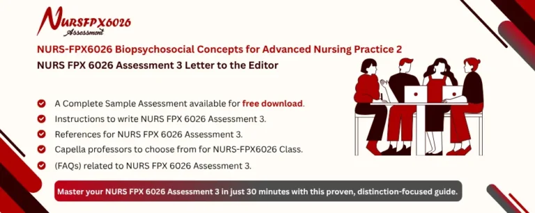 NURS FPX 6026 Assessment 3 Letter to the Editor