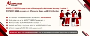 NURS FPX 6026 Assessment 4 Personal Goals and DEI Reflection